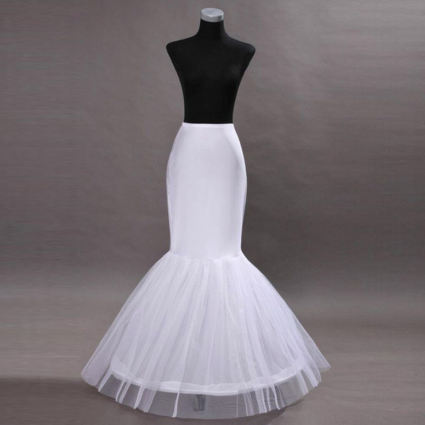 Cheap In Stock One Hoop Flounced Mermaid Petticoats Bridal Crinoline For Mermaid Wedding Prom Dresses Wedding Accessories CPA201