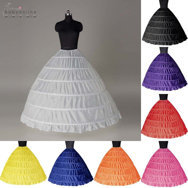 6 Hoops Bridal Wedding Petticoat Marriage Gauze Skirt 2022Crinoline Underskirt Wedding Accessories Jupon Mariage CPA206