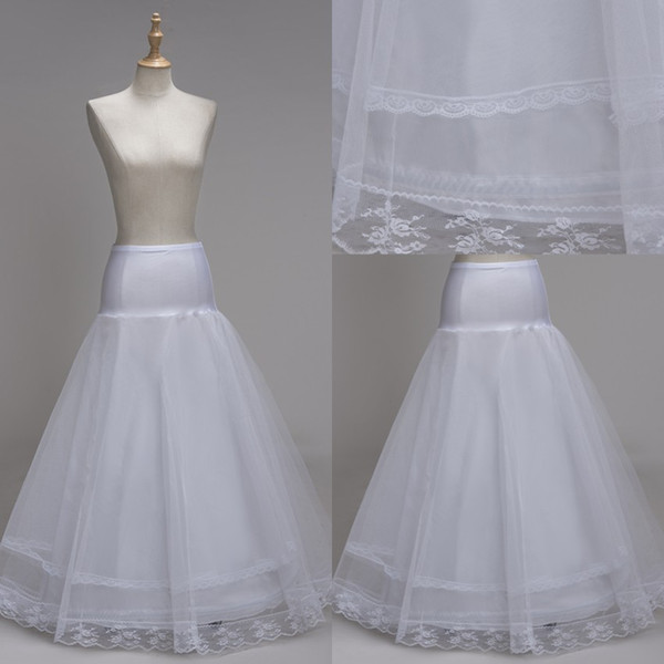 100% High Quality A Line 1 hoop Tulle Wedding Bridal Petticoat Underskirt Crinolines for Wedding Dress Free Size Crinoline CPA1337