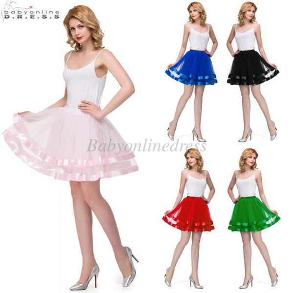 In Stock Short Wedding Bridal Petticoat Tulle Crinoline 2022Hot Sale Underskirt For Girl Cheap Wedding Accessories Rockabilly Tutu CPA834