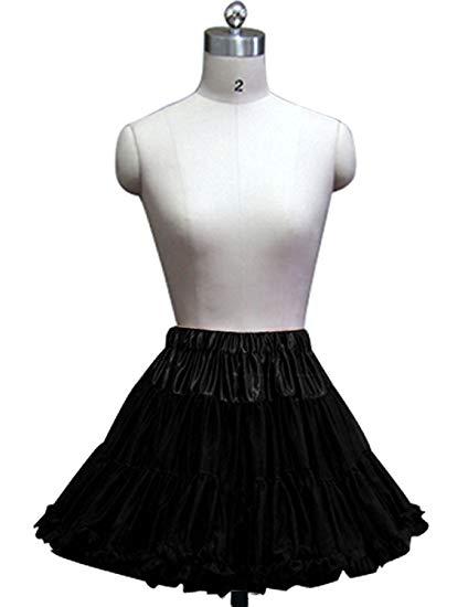 Cheap Women's 50s Vintage Short Tutu Skirt Dance Dresses Petticoat Underskirts 12019