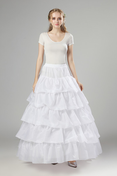 Free Shipping Styles White A-Line Balll Gown Wedding Party Dresses Underskirts Slips Petticoats With Hoop Hoopless Crinoline 12004