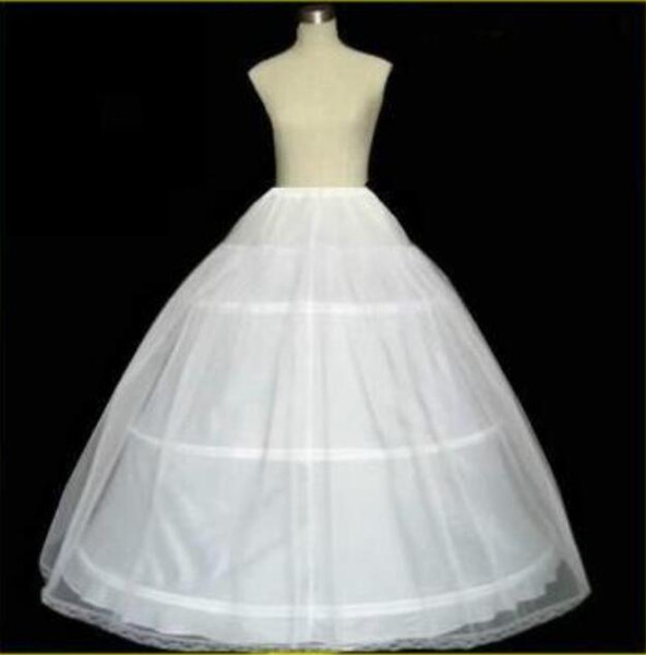 Bridal Petticoat For Wedding Free Shipping Hot Selling White Three Hoop High Quality In Stock Ball Gown Fashion Bone New Arrival A09