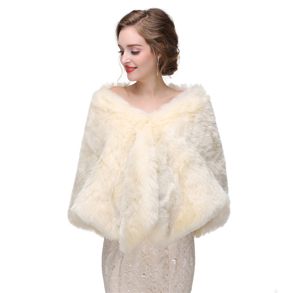 CMS09 Bridal fur stole Vintage stole faux fur Winter Wedding Coat bridal shawl wrap fur, bridal stole, wedding stole, faux fur cape