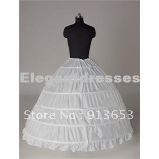 Hot sale Newest Gorgeous White 6 HOOP PETTICOAT crinoline SLIP Underskirt BRIDAL WEDDING dress Hot Sale!