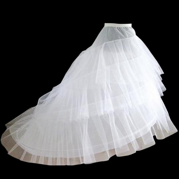 Hot Sale New 2016 Good Price And Quality Wedding Gown Train Crinoline Underskirt 3 - Layers Petticoat Free Shipping