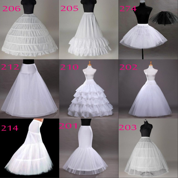 Free Shipping Mixed Styles Petticoats Underskirts For Special Wedding Bride Gowns Party Dresses Tutu Skirts Cheap In Stock