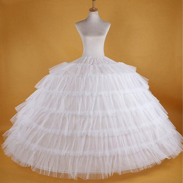 Big White Petticoats Super Puffy Ball Gown Slip Underskirt For Adult Wedding Formal Dress Brand New Large 7 Hoops Long Crinoline