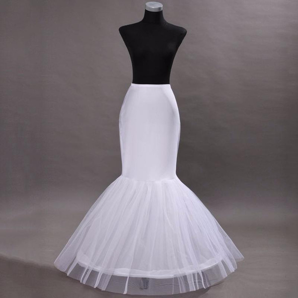 Hot sale Mermaid Petticoat / slip 1 Hoop Bone Elastic Wedding Bride Dresses Petticoat Crinoline Jupon Mariage Free Shipping