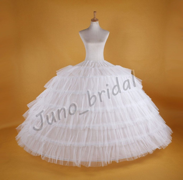 WHITE Super Big 7-HOOP WEDDING BRIDAL PROM PETTICOAT UNDERSKIRT CRINOLINE