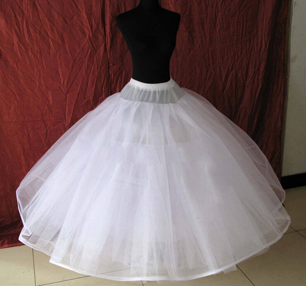 Ball Gown Petticoat for Quinceanera No Rings 8 Layers Hard Tulle Puffy Wedding Petticoat 2017 crinoline Quinceanera Big Volume Skirt Gown