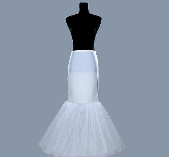 2014 Cheapest Mermaid Petticoat/slip 1 Hoop Bone Elastic Wedding Dress Crinoline Trumpet Free Shipping High Quality