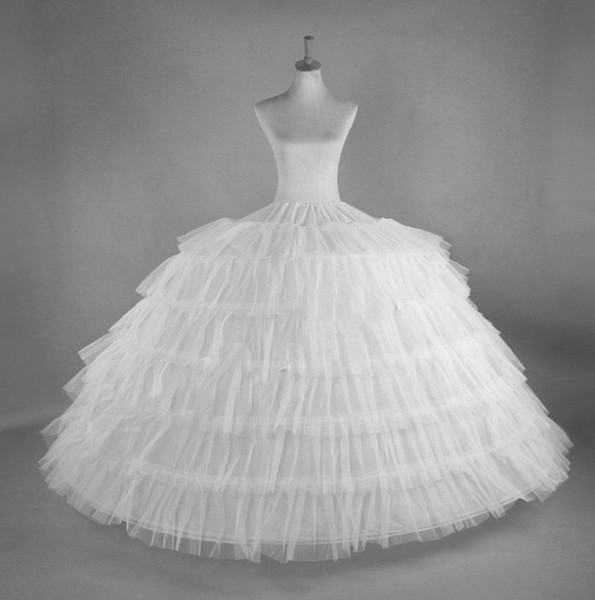 6 Hoops 6 Layers Ball Gown Petticoats White Petticoat Crinoline Underskirt Big Ruffle Wedding Accessories Tulle Underskirts