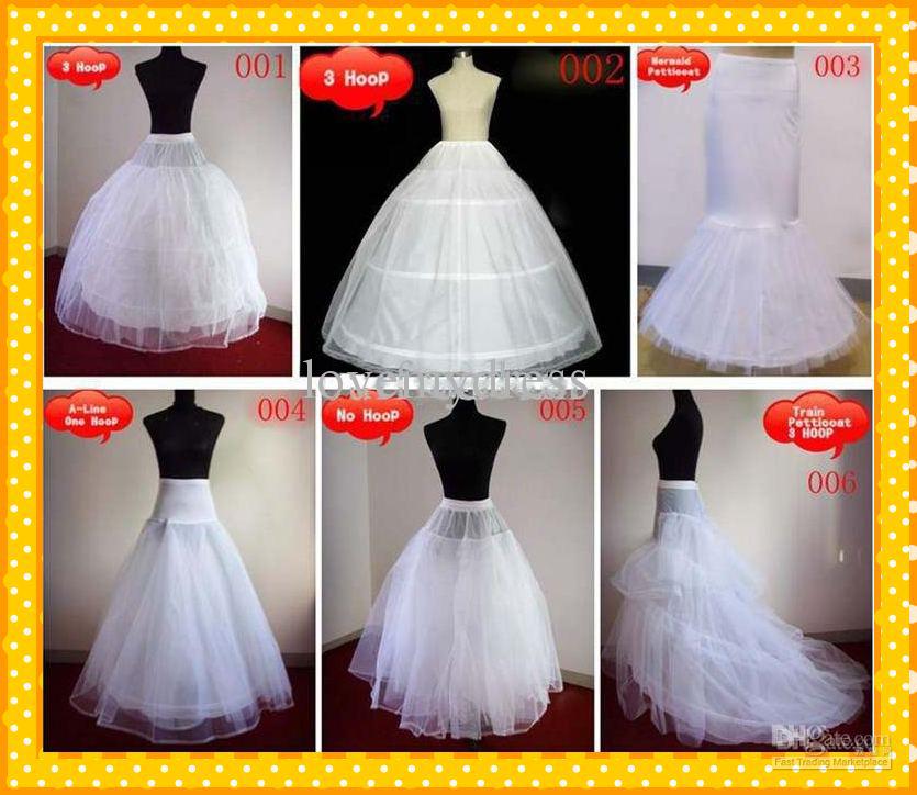 STOCK 2019 Hot A-line Ball Gowns Mermaid 1 hoop train Underskirt Petticoats Wedding bridal Cheap Petticoat For Bridal Accessories