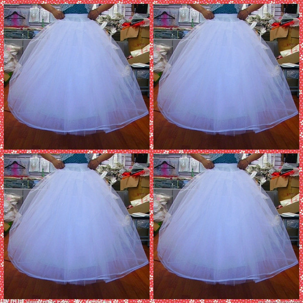 Cheapest In Stock 2015 Ball Gown No Hoops Crinoline Bridal Organza Petticoats For Wedding Dress Wedding Skirt Accessories Slip Six Layers