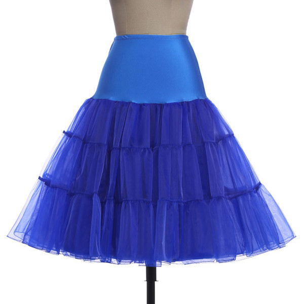 Black Pink Royal BLue Candies Color Short Dress Bridal Accessories Petticoats Elastic waist Difference Color Tulle TuTu Skirts for Women