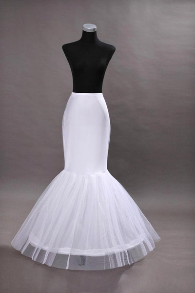 in Stock Cheap One Hoop Flounced Mermaid Petticoats Bridal Crinoline For Mermaid Wedding Prom Dresses Wedding Accessories