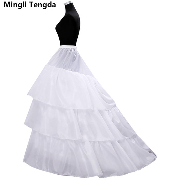 Mingli Tengda White/Black Ball Gown Petticoat Underskirt Crinoline for Wedding Prom Dresses Bridal Petticoat Wedding Accessories