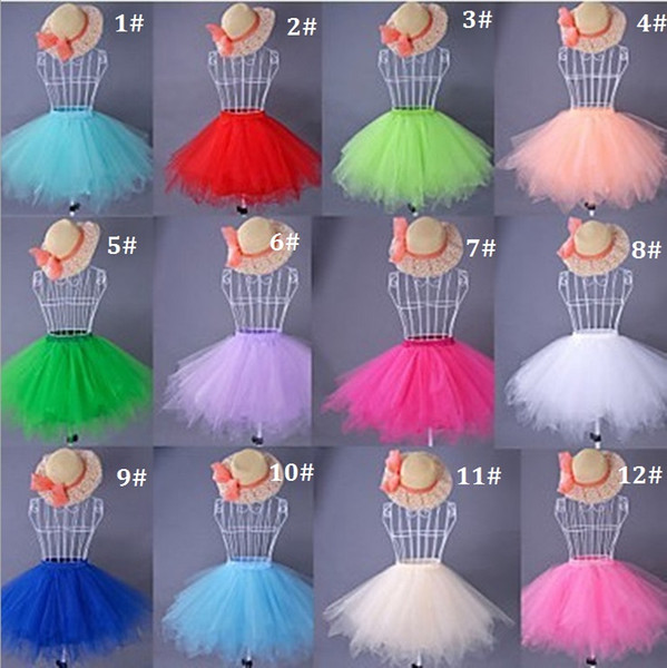 13color Without Hoops Ballet Bridal skirt Ball Gown Plus Size Underdress White Crinoline Underskirt