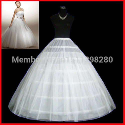 Hot Sale Petticoat Unique Design White 6 Hoops Ball Gown Bridal Wedding Gown Petticoat Crinoline Slip Wedding Accessories A20