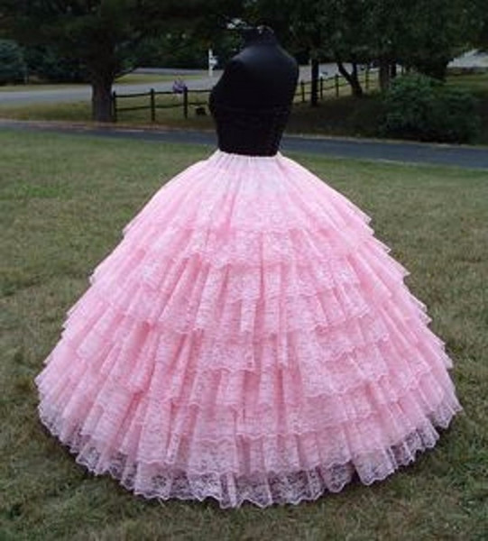 Fashion 9 layers Pink lace ball gown petticoat Diameter Underwear Crinoline Wedding Accessory Underskirt For Wedding Gown