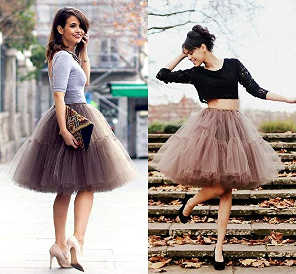 Girls Tutu Skirt for Summer 2018 New Collection Real Image Women Clothing Short Ball Gowns Petticoat for Prom Wedding Ball Gowns Tiers Tulle