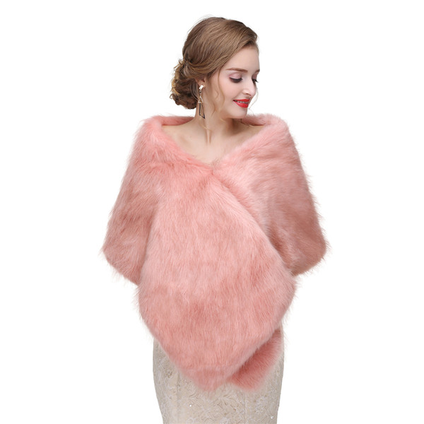 CMS13 Fashion Bridal Shawl Wrap, Faux Fur Wrap, Fur Stole. Fur Shrug Bridal Wrap Women Shawl For Special Occasion