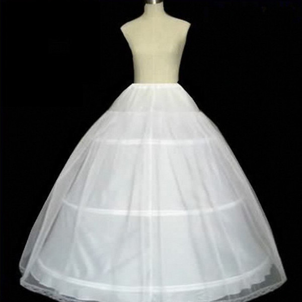 New In Stock Bridal Petticoats For Wedding Free Shipping Hot Sell Three Hoops Crinoline High Quality For Ball Gown Free Shipping