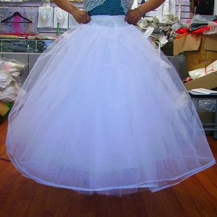 Top Sale Six Layers No Hoops Petticoats Tulle Bridal Wedding Gowns White A-Line Underskirt For Bridal Accessories Crinoline