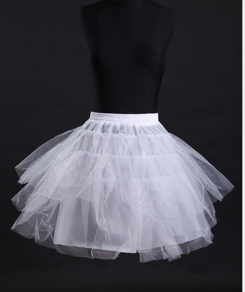 White Black Ball Gown Short Wedding Petticoat Above Knee Bridal Petticoats Girls Little Underskirt jupon cerceau mariage P02