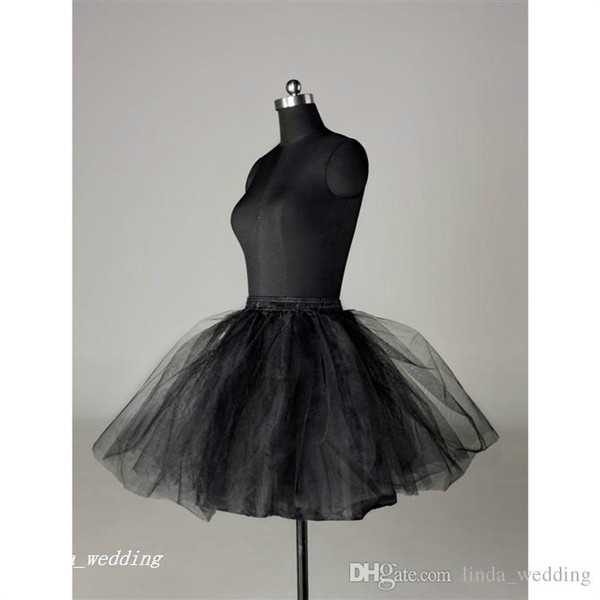 Popular Wholesale White Black Short Petticoats High Quality Tulle Skirt Tutu Dancewear Party Dress Petticoats Underskirt Crinoline