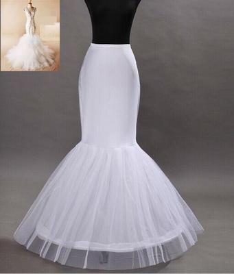 stock white black mermaid petticoats cheap tulle elastic lycra waist slip Floor Length Hoop Skirt Petticoat Crinoline Underskirt 2019