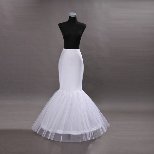 Free Shipping Mermaid Petticoat 1 Hoop Bone Elastic Wedding Dress Crinoline 2018 Bridal Petticoat Cheap Underskirt Wedding Accessories Jupon