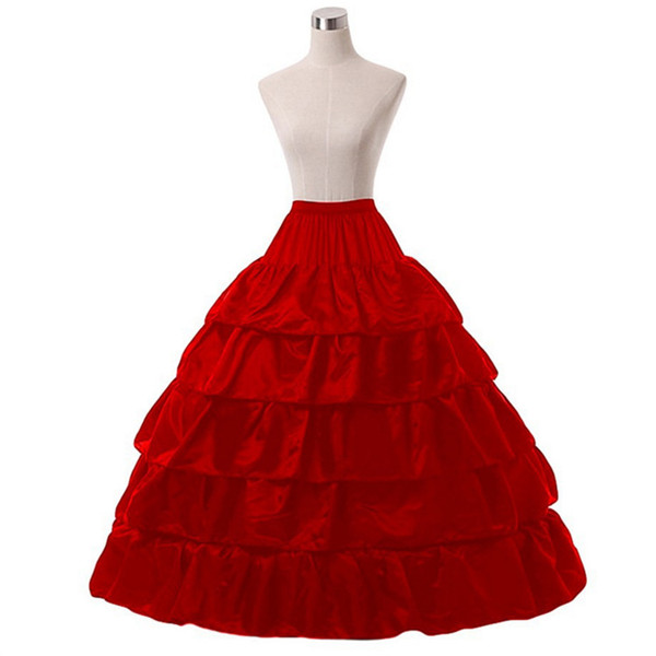 Bride bustle four rims five lotus leaf increased skirt dress super loose petticoat tulle skirt red black and white