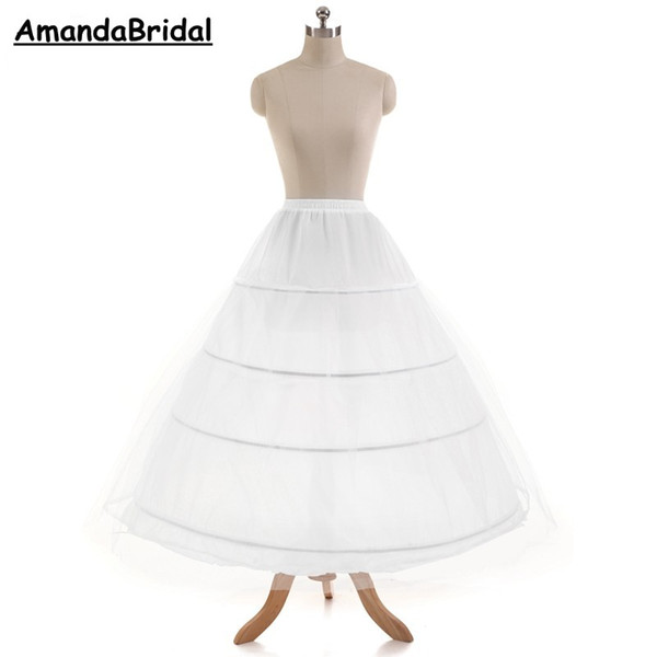 Free Shipping Cheap Tulle Marrige 4 Hoops Petticoat Womens Crinoline Underskirt Slip Ball Gown Bridal Wedding Petticoat