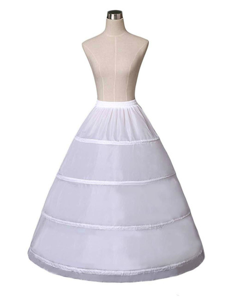 Free Shipping Hot Sale Cheap High Quality Petticoat 4 Hoops White Wedding Crinoline