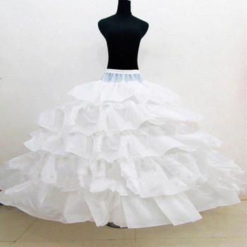 Hot Sale Ball Gown Wedding Petticoat Slip 4 Hoop 5 Layer Cheap Underskirt Crinoline For Wedding Dresses NO.187