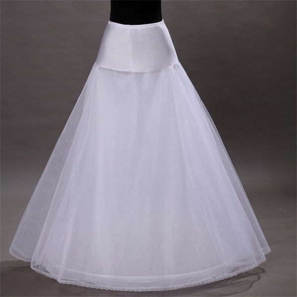 Brand New Free shipping bridal petticoats New white 1-Hoop A-line wedding dress underskirt formal dress crinoline wedding accessories