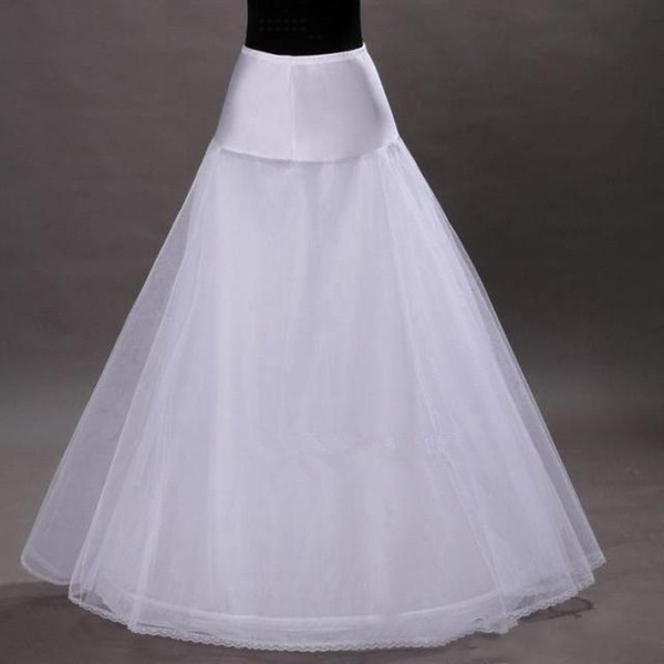 Free Shipping in Stock 1-hoop 2-layer Tulle Aline Petticoat Bridal Wedding Petticoat Underskirt Crinolines for Wedding Dress