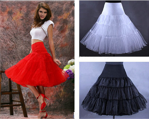 Free Shipping Short Organza Petticoat Crinoline Vintage Wedding Bridal Petticoat for Wedding Dresses Underskirt Rockabilly Tutu F-889