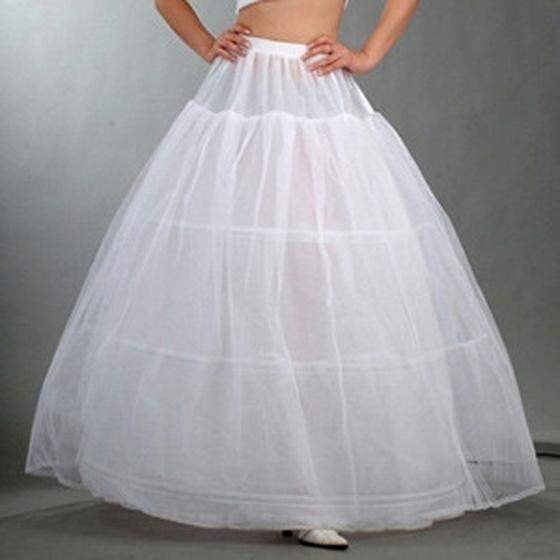 Super Cheap A-line 3 Hoops Petticoat Wedding Slip Crinoline Bridal Underskirt Layes Slip Crinoline For A-line Dress