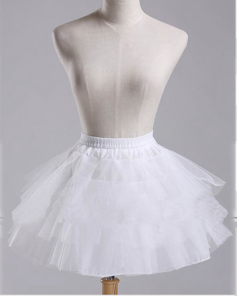 High Quality Stock White Ballet Petticoat Tulle Ruffle Short Bridal Petticoats Lady Girls Underskirt For Wedding Dress