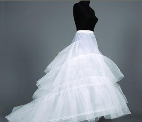 Christmas Hot Sell Bridal Train 3 Layers 2 Hoops Petticoat Crinoline Underskirt Slip A106003