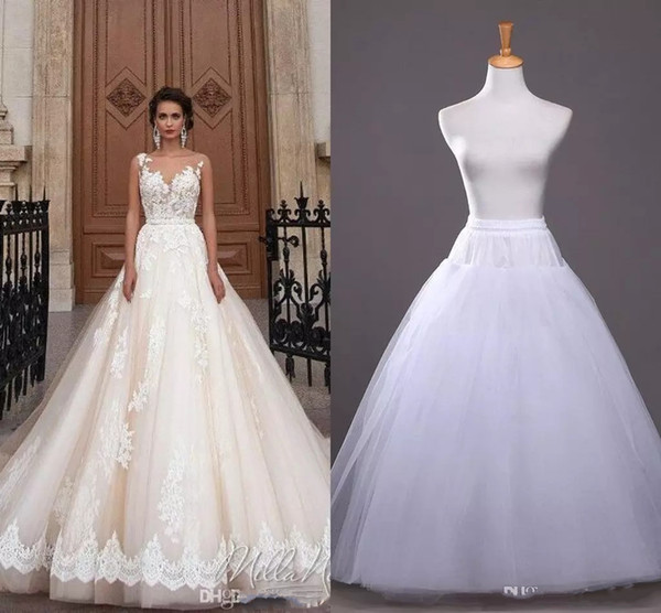 In Stock 2017 A-line Petticoat Cheap Bridal Accessories Bridal Half Slip for Wedding Dresses Bridal Underskirt