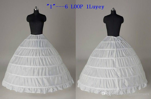 New Style 2019 In Stock Plus Size Ball Gown 6 Hoop Wedding Bridal Petticoat Crinoline Underskirt Wedding Petticoats