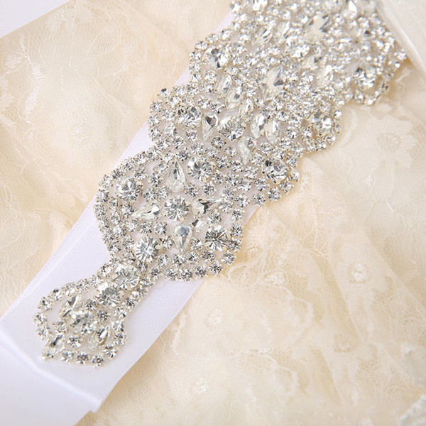 Eye Catching bridal Sashes Sparking Crystal Rhinestone Wedding Sashes Belts Long 2017 New Arrival Wedding Accessoreis