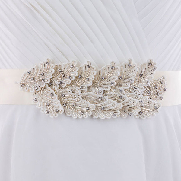 2022Appliqued Belts For Wedding Dresses Wedding Belts And Sashes Bridal Belt Beading Belt Wedding Cinturon De Novia CPA1232