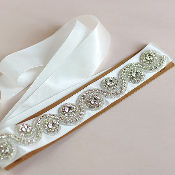 2017 Rhinestone High-end Bridal Belt Pearl Girdle Original wedding sash Handmade Wedding Belt Rhinestone wedding sashes Bridal Accessories