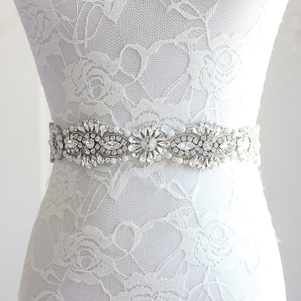 Hot Sale Fashion Design Bridal Wedding Sash Various Colors 40*4cm Beaded 270cm Long Belt Good Quality