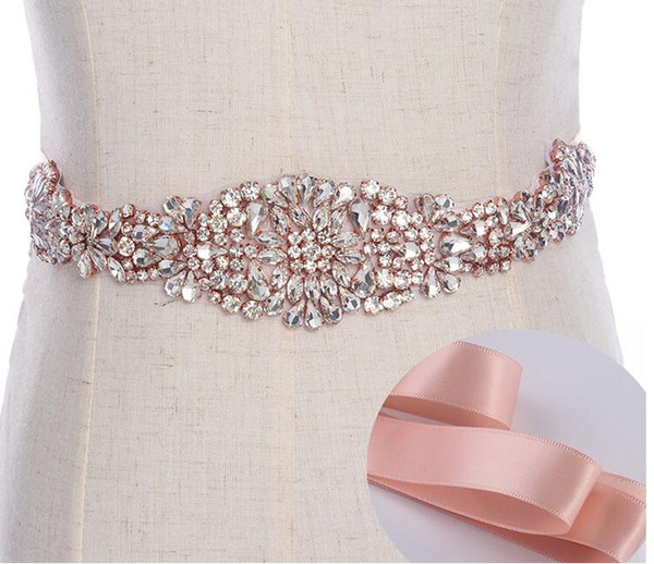 Free Shipping Exquisite Heavy Beading Rhinestone Crystals Wedding Belt For Bridal Wedding Accessory Wedding Sashes cheap